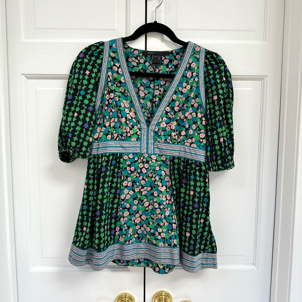 Marc Jacobs Vintage 2000’s Lucky Four Leaf Clover Blouse